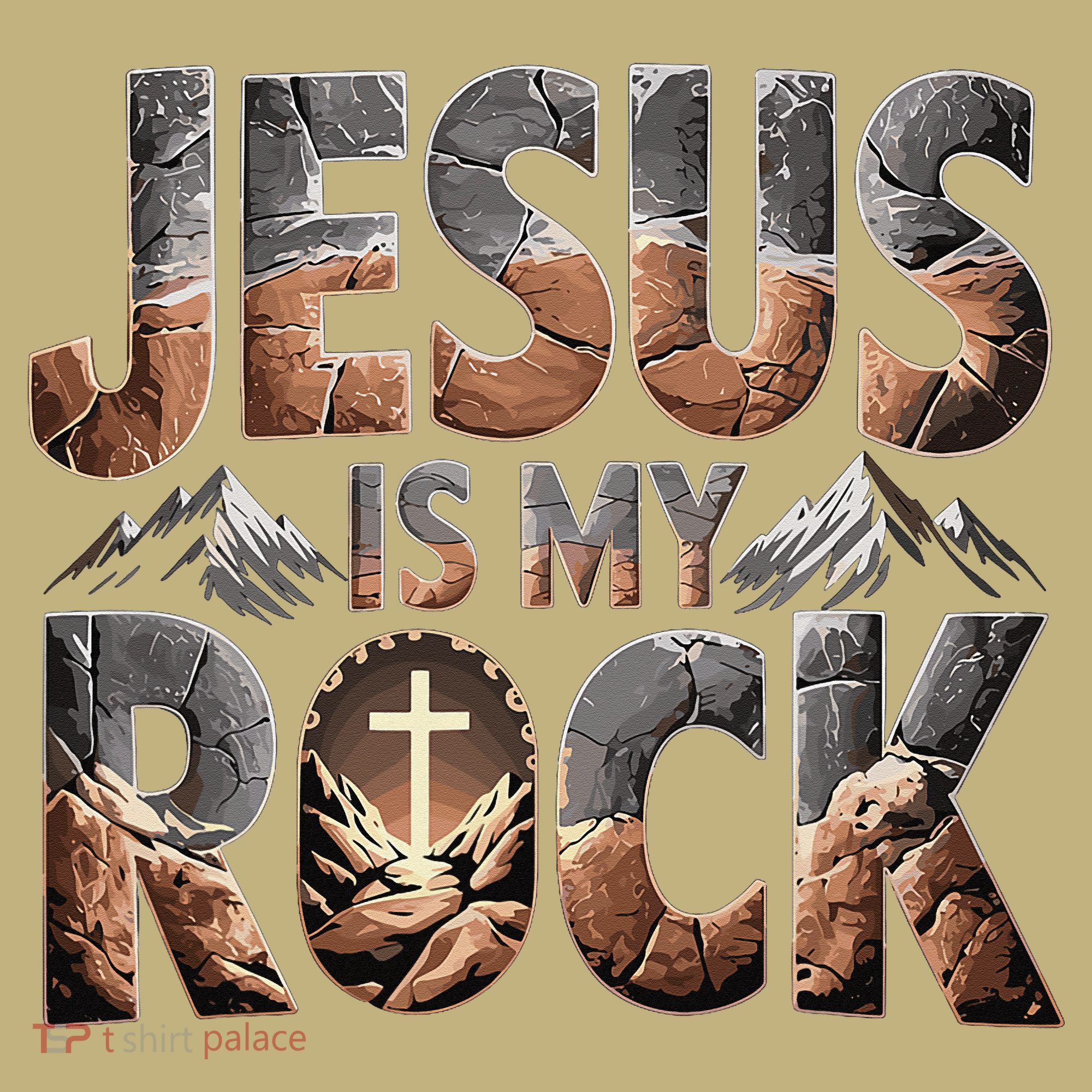 Jesus Is My Rock Biblical Faith T-Shirt