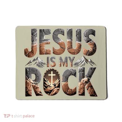 Jesus Is My Rock Biblical Faith Mousepad