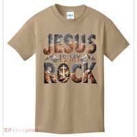 Jesus Is My Rock Biblical Faith Kids T-Shirt thumb 0