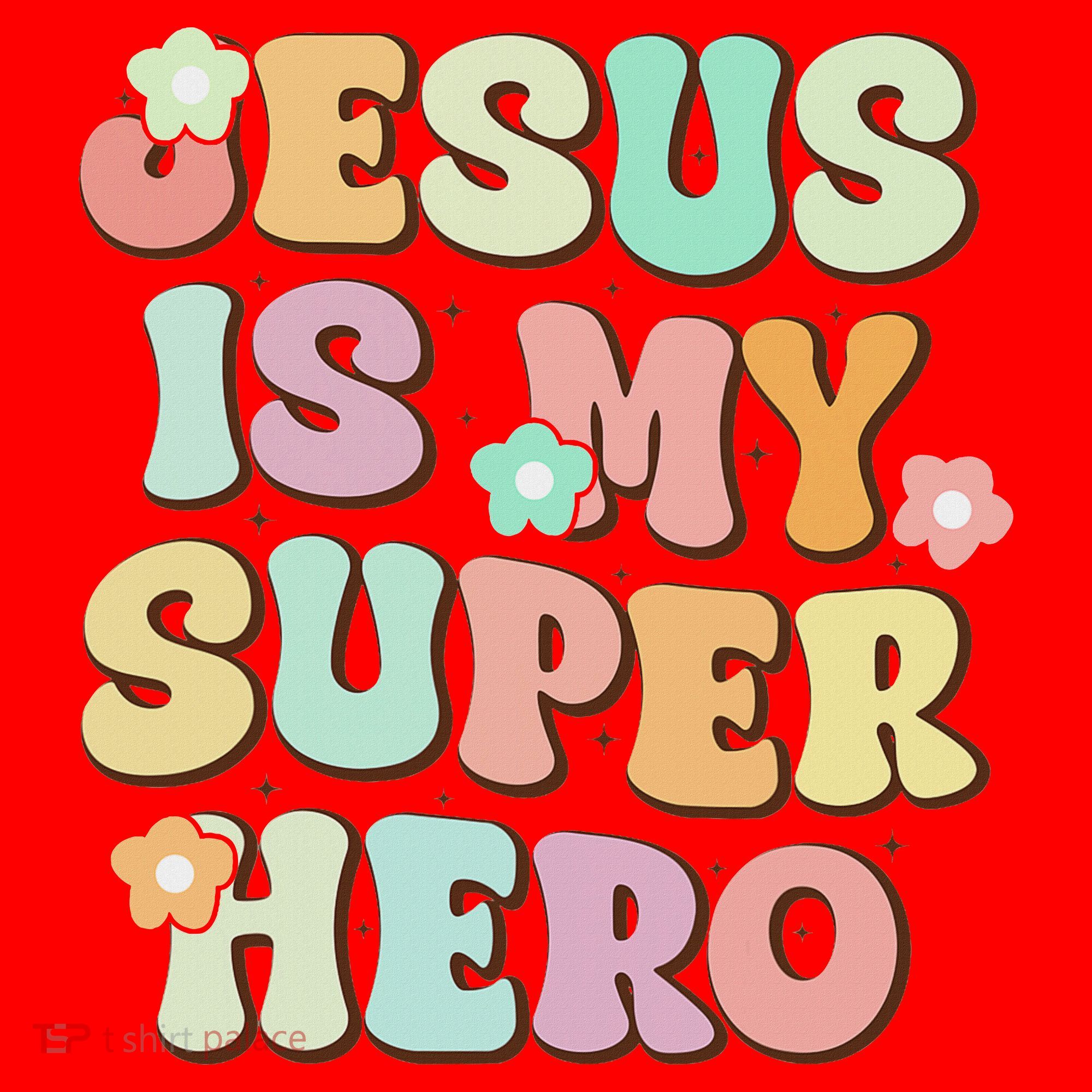 Jesus Is My Superhero Christian Religious Santa Hat