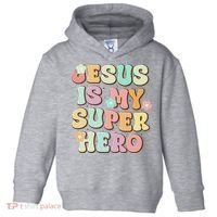 Jesus Is My Superhero Christian Religious Toddler Hoodie thumb 0