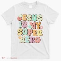 Jesus Is My Superhero Christian Religious T-Shirt thumb 0