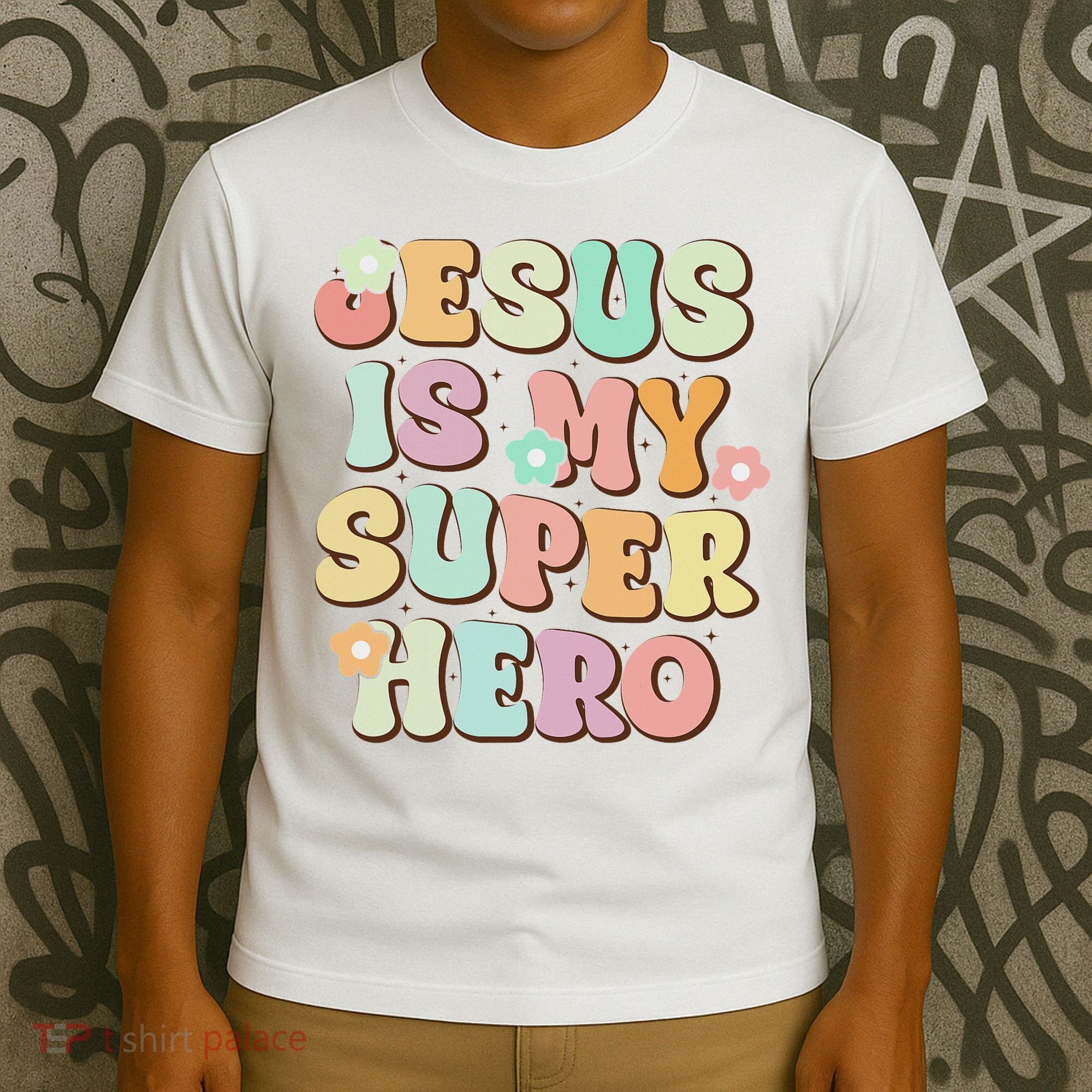 Jesus Is My Superhero Christian Religious T-Shirt