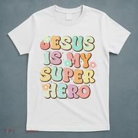 Jesus Is My Superhero Christian Religious T-Shirt thumb 5