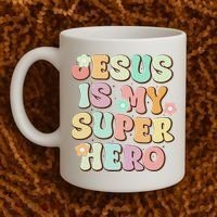Jesus Is My Superhero Christian Religious Coffee Mug thumb 2