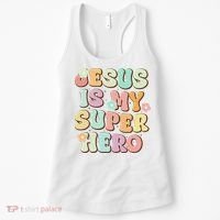 Jesus Is My Superhero Christian Religious Women's Tank Top thumb 0