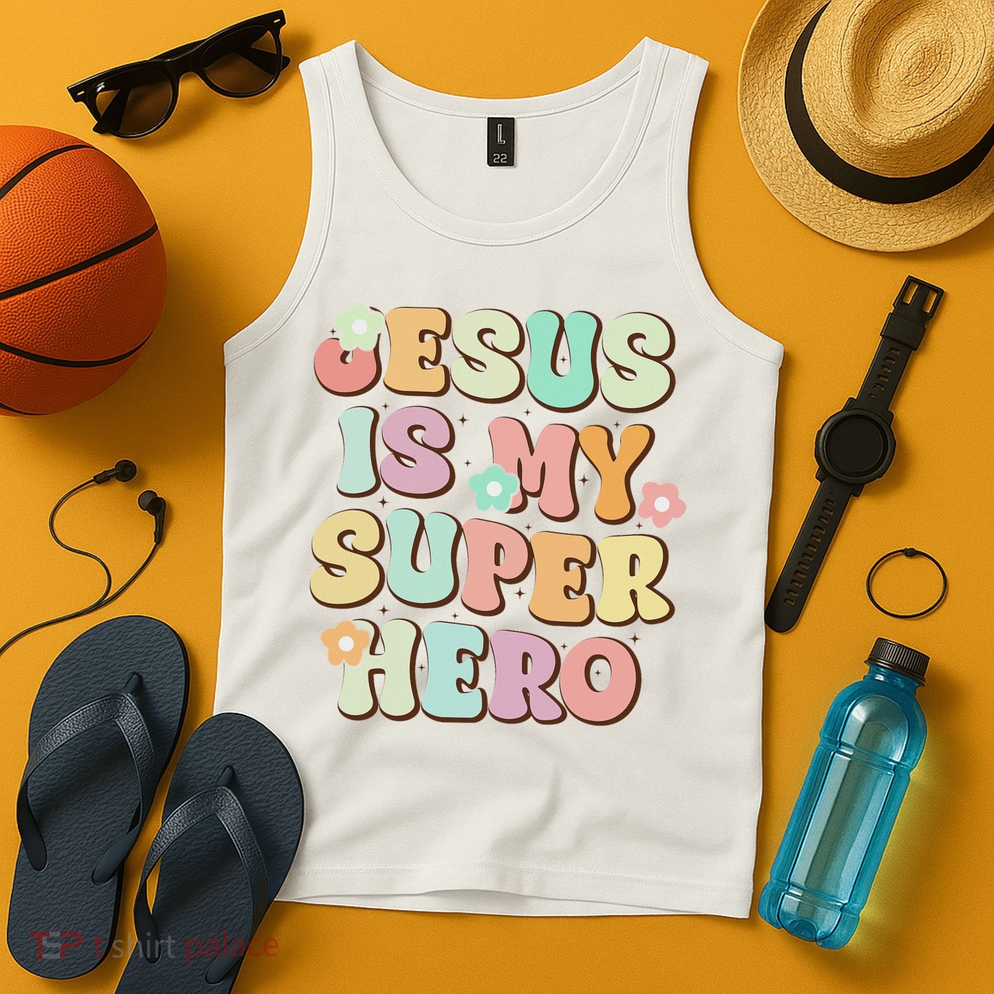 Jesus Is My Superhero Christian Religious Tank Top