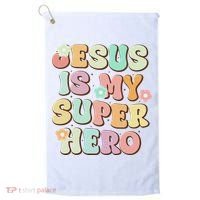 Jesus Is My Superhero Christian Religious Golf Towel thumb 0