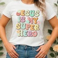 Jesus Is My Superhero Christian Religious Women's T-Shirt thumb 2