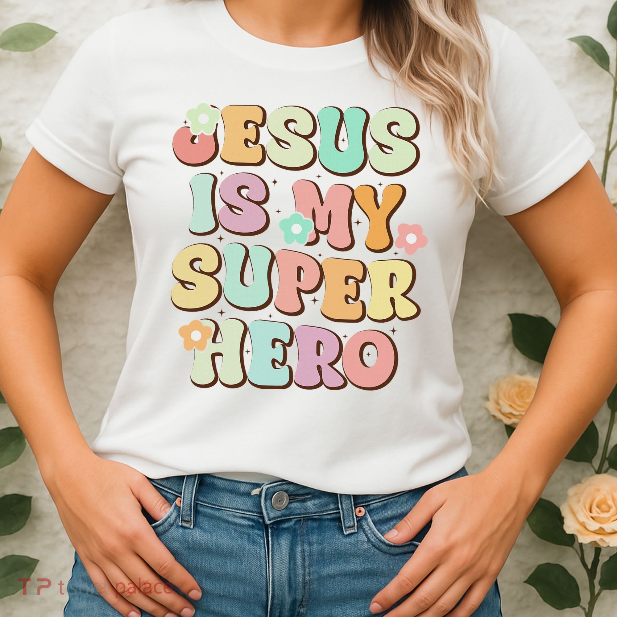 Jesus Is My Superhero Christian Religious Women's T-Shirt