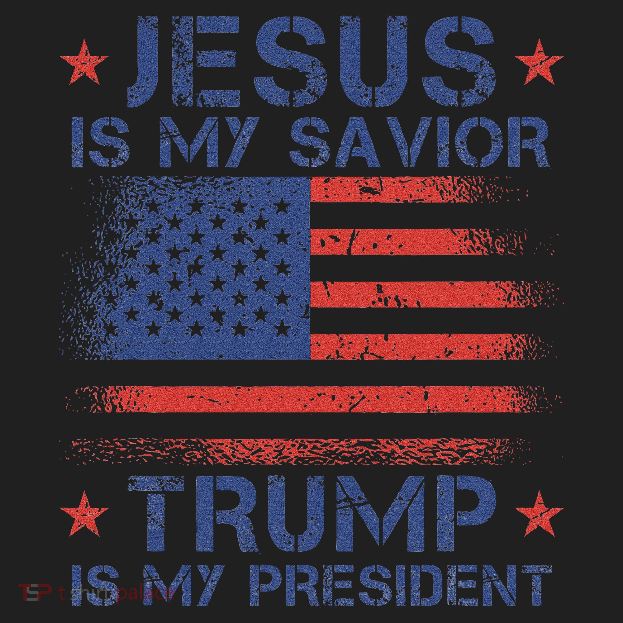 Jesus Is My Savior Trump Is My President Retro Us Flag Golf Towel