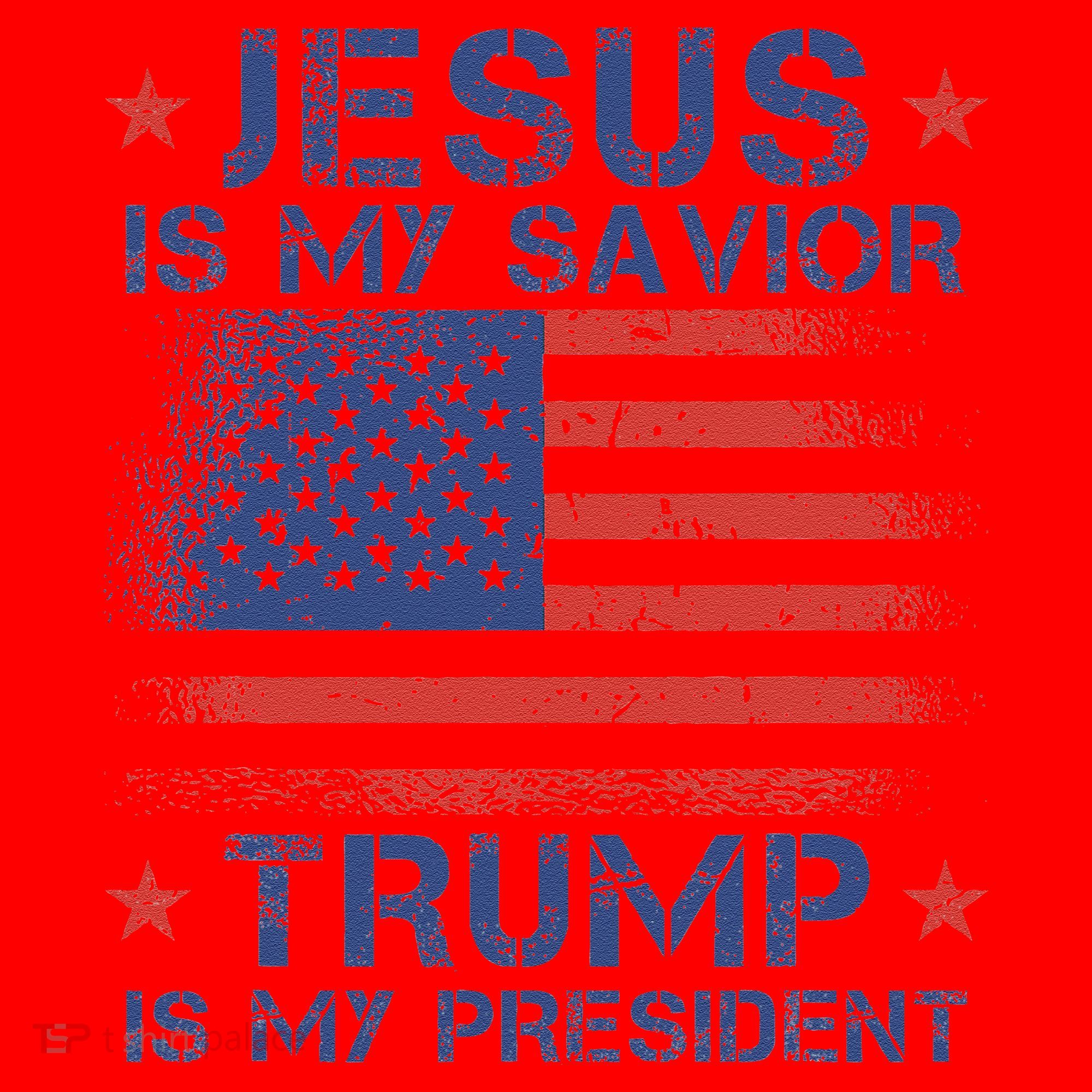 Jesus Is My Savior Trump Is My President Retro Us Flag Santa Hat