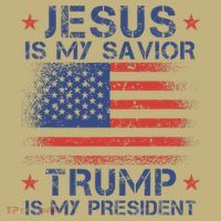 Jesus Is My Savior Trump Is My President Retro Us Flag Long Sleeve Shirt thumb 2