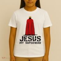Jesus Is My Superhero! Christian Gifts Cool Gods Love T-Shirt thumb 4