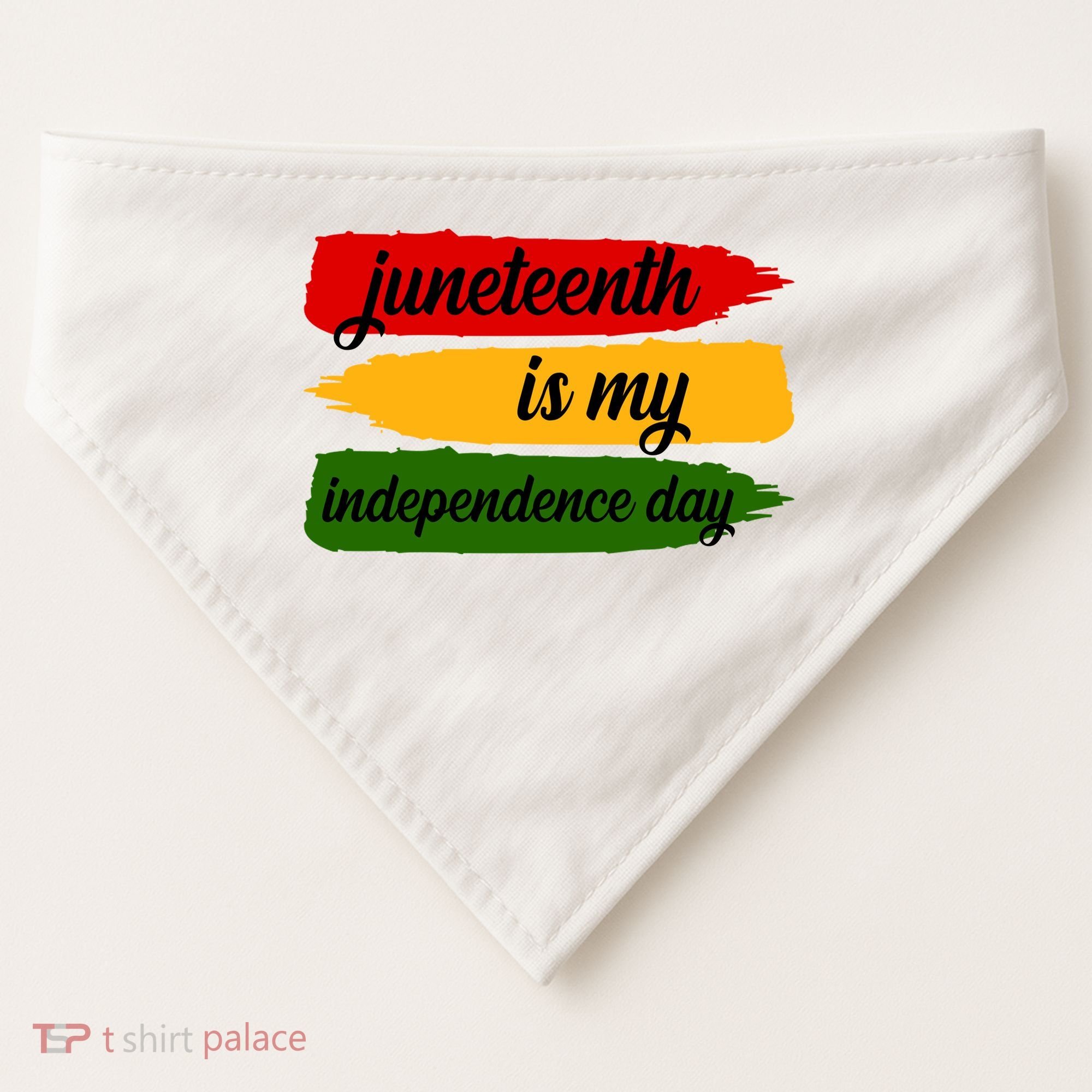 Juneteenth Is My Independence Day USA-Made Doggie Bandana