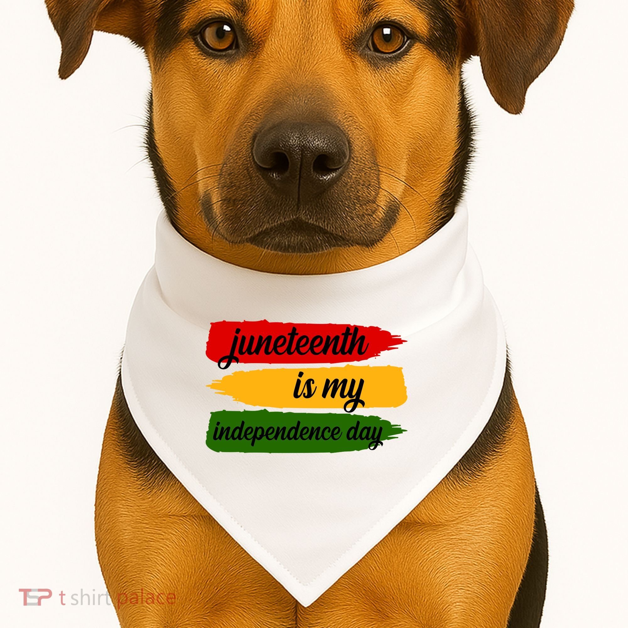 Juneteenth Is My Independence Day USA-Made Doggie Bandana