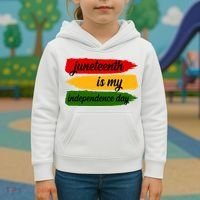 Juneteenth Is My Independence Day Kids Hoodie thumb 3