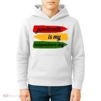 Juneteenth Is My Independence Day Kids Hoodie thumb 4