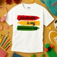 Juneteenth Is My Independence Day Kids T-Shirt thumb 3