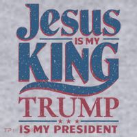 Jesus Is My King Trump Is My President Women's Sweatshirt thumb 2