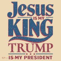 Jesus Is My King Trump Is My President Tote Bag thumb 4