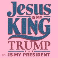 Jesus Is My King Trump Is My President Coaster thumb 2