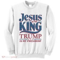 Jesus Is My King Trump Is My President Sweatshirt thumb 0