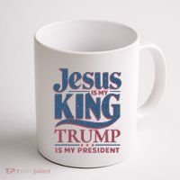 Jesus Is My King Trump Is My President Coffee Mug thumb 1