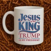 Jesus Is My King Trump Is My President Coffee Mug thumb 2