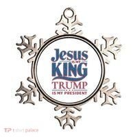Jesus Is My King Trump Is My President Ornament thumb 0