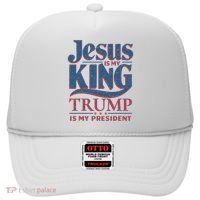 Jesus Is My King Trump Is My President Hat thumb 0
