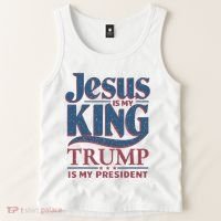 Jesus Is My King Trump Is My President Tank Top thumb 2