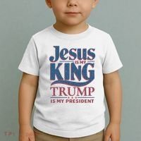Jesus Is My King Trump Is My President Toddler T-Shirt thumb 2