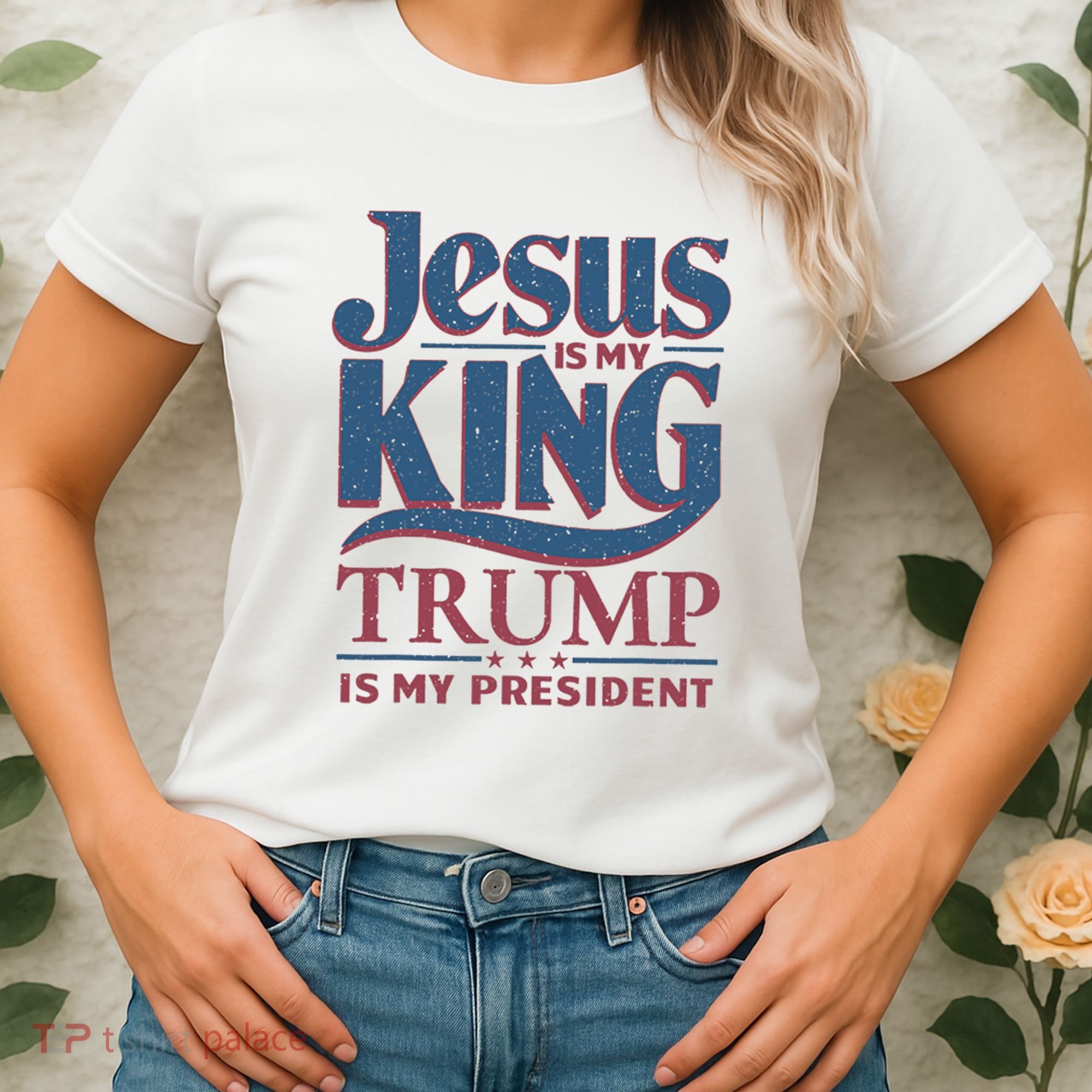 Jesus Is My King Trump Is My President Women's T-Shirt