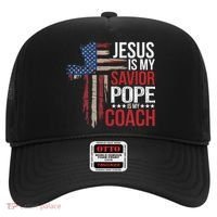 Jesus Is My Savior Pope Is My Coach Religious Quote Saying Hat thumb 0