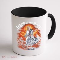 Jesus Is My Rock Biblical Christian Religious Biblical Coffee Mug thumb 1