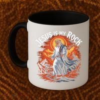 Jesus Is My Rock Biblical Christian Religious Biblical Coffee Mug thumb 2
