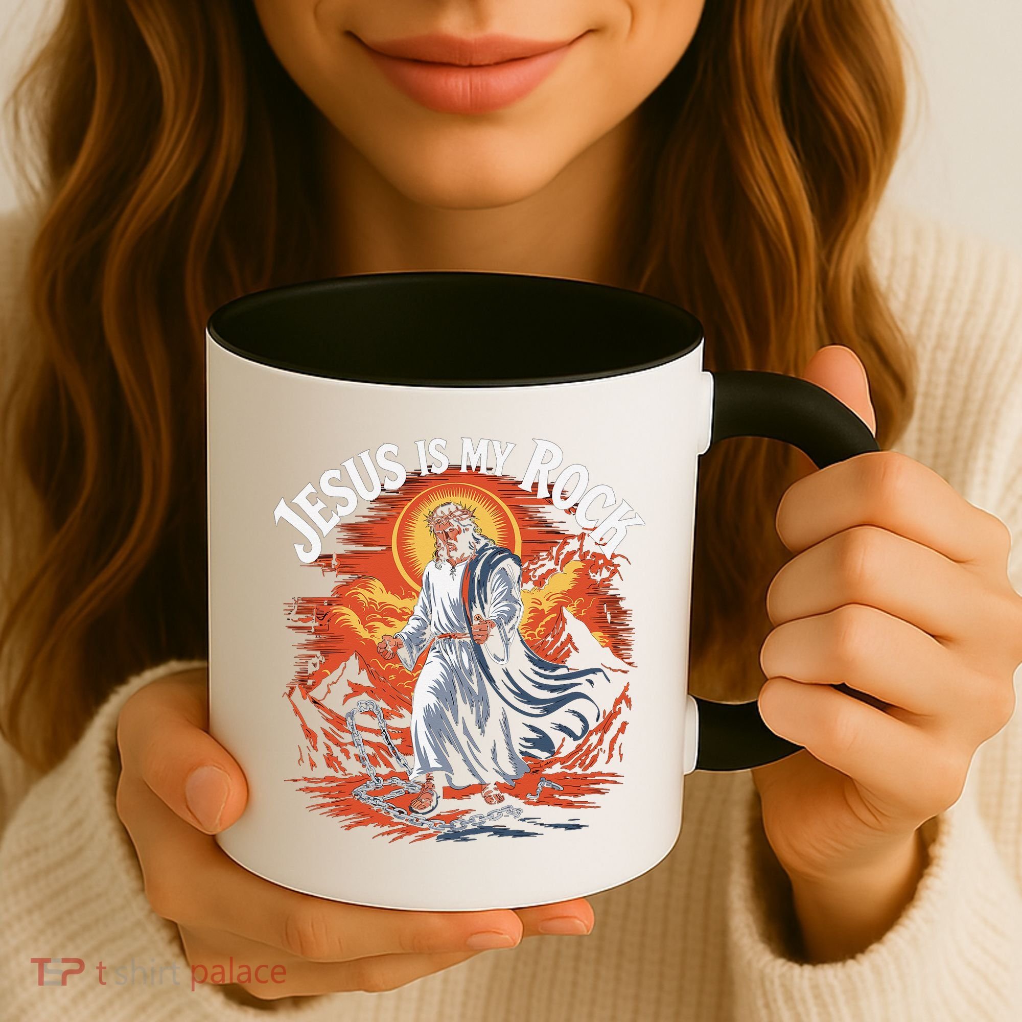 Jesus Is My Rock Biblical Christian Religious Biblical Coffee Mug