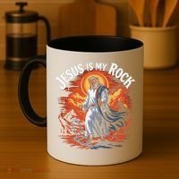 Jesus Is My Rock Biblical Christian Religious Biblical Coffee Mug thumb 4