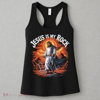 Jesus Is My Rock Biblical Christian Religious Biblical Women's Tank Top thumb 3