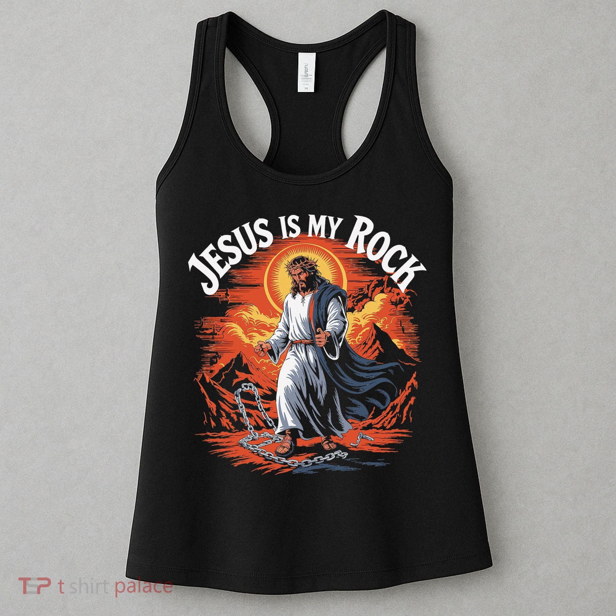 Jesus Is My Rock Biblical Christian Religious Biblical Women's Tank Top