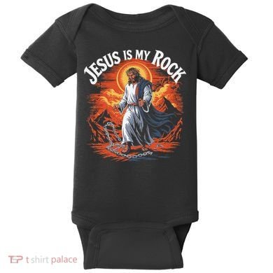 Jesus Is My Rock Biblical Christian Religious Biblical Baby Bodysuit