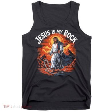 Jesus Is My Rock Biblical Christian Religious Biblical Tank Top