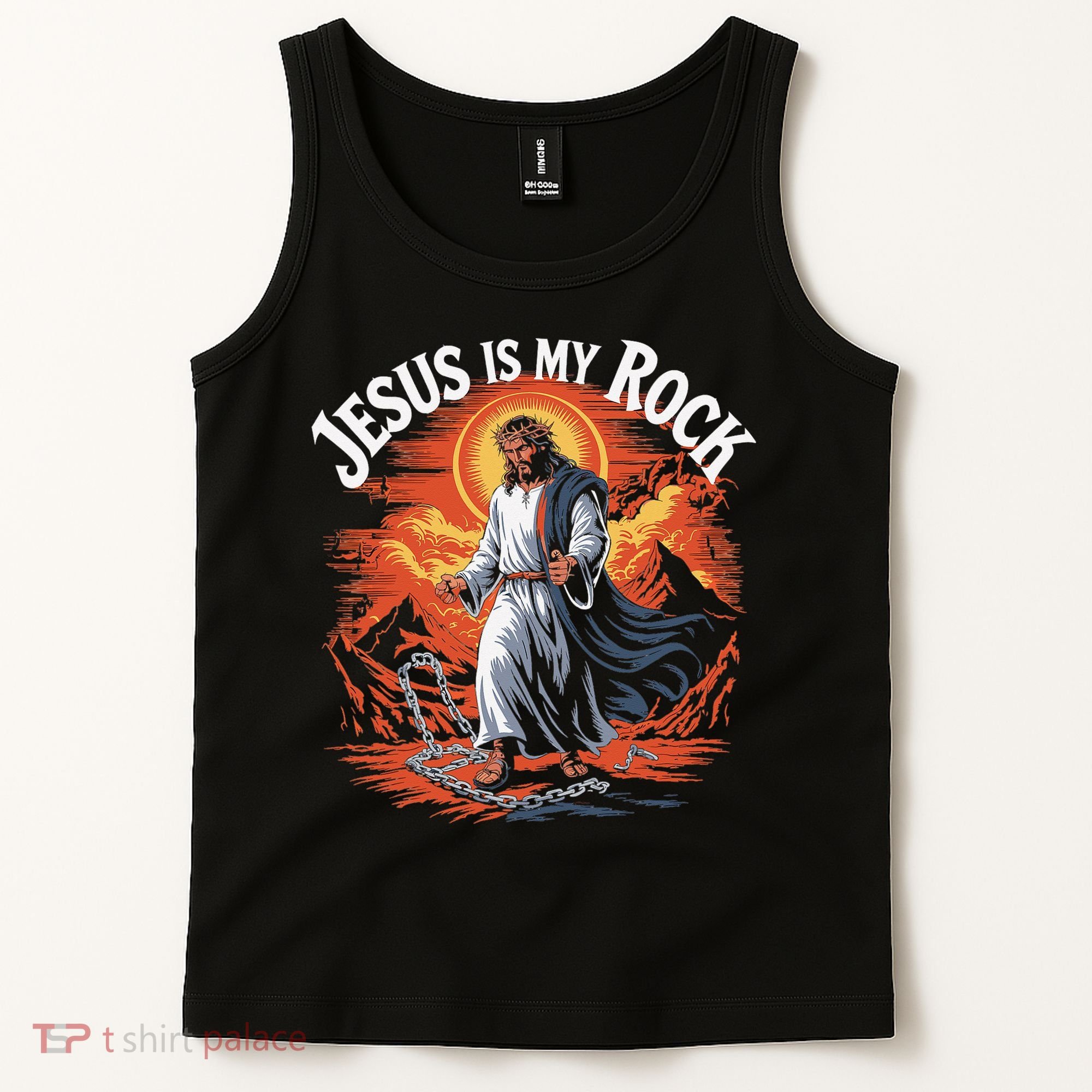 Jesus Is My Rock Biblical Christian Religious Biblical Tank Top