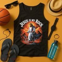 Jesus Is My Rock Biblical Christian Religious Biblical Tank Top thumb 4