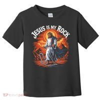 Jesus Is My Rock Biblical Christian Religious Biblical Toddler T-Shirt thumb 0