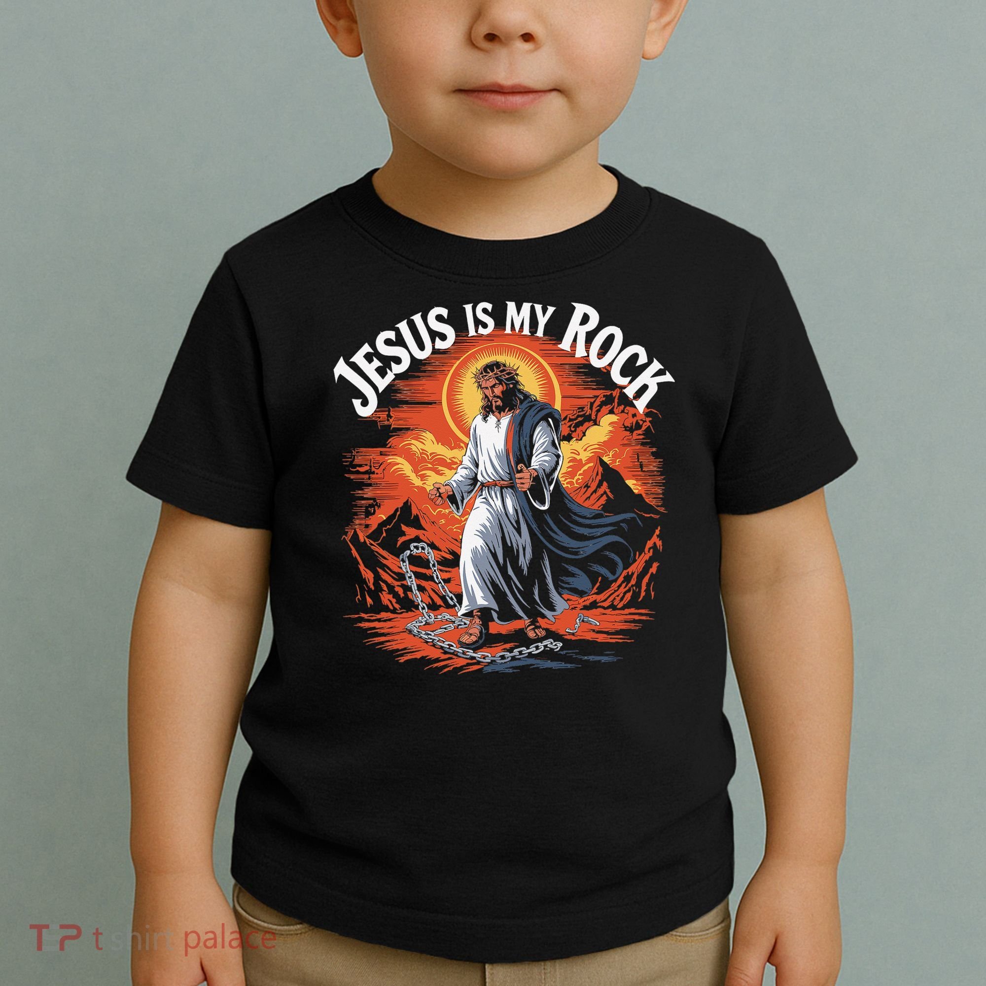 Jesus Is My Rock Biblical Christian Religious Biblical Toddler T-Shirt