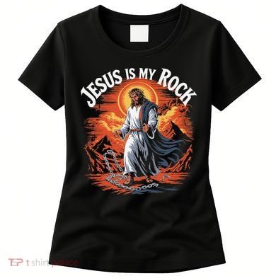 Jesus Is My Rock Biblical Christian Religious Biblical Women's T-Shirt