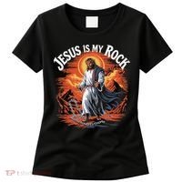 Jesus Is My Rock Biblical Christian Religious Biblical Women's T-Shirt thumb 0