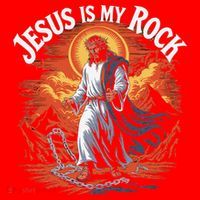 Jesus Is My Rock Biblical Christian Religious Biblical Santa Hat thumb 1